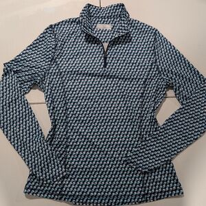 Callaway Womens Geometric Quarter Zip Golf Pullover